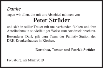 Traueranzeige von Peter Strüder von Siegener Zeitung