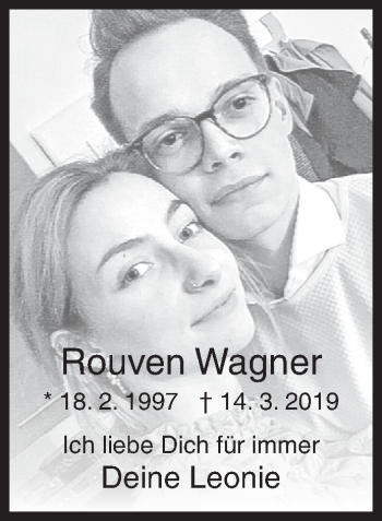 Traueranzeige von Rouven Wagner von Siegener Zeitung