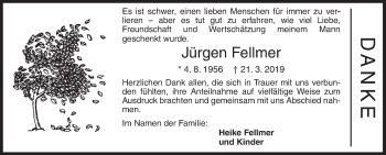 Traueranzeige von Jürgen Fellmer von Siegener Zeitung