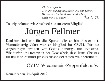 Traueranzeige von Jürgen Fellmer von Siegener Zeitung