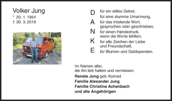 Traueranzeige von Volker Jung von Siegener Zeitung