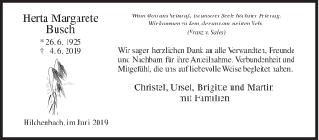 Traueranzeige von Herta Margarete von Siegener Zeitung