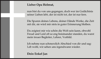 Traueranzeige von Opa Helmut  von Siegener Zeitung