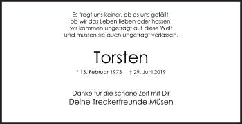 Traueranzeige von Torsten Hermann von Siegener Zeitung