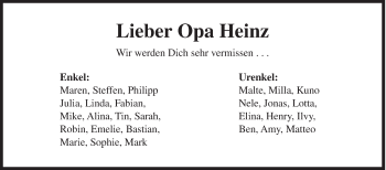 Traueranzeige von Heinz Weber von Siegener Zeitung