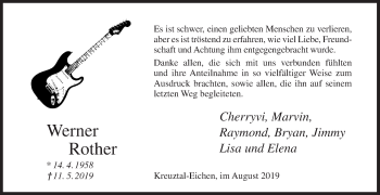 Traueranzeige von Werner Rother von Siegener Zeitung
