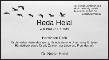 Traueranzeige von Reda Helal von Siegener Zeitung