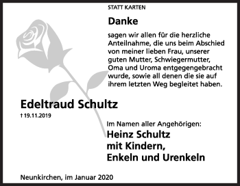 Traueranzeige von Edeltraud Schultz von Siegener Zeitung