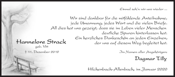 Traueranzeige von Hannelore Strack von Siegener Zeitung