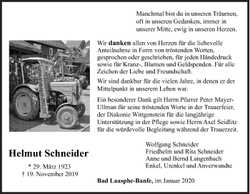 Traueranzeige von Helmut Schneider von Siegener Zeitung