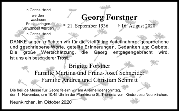 Traueranzeige von Brigitte Forstnerele von Siegener Zeitung