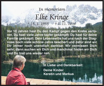 Traueranzeige von Elke Kringe von Siegener Zeitung