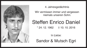 Traueranzeige von Steffen Enrico Daniel von Siegener Zeitung