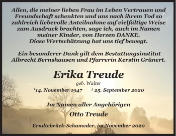 Traueranzeige von Erika Treude von Siegener Zeitung