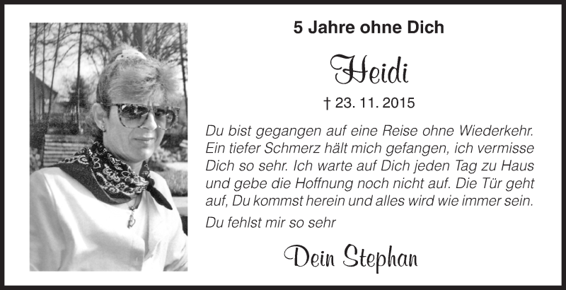  Traueranzeige für Heidi Kircheiß vom 23.11.2020 aus Siegener Zeitung