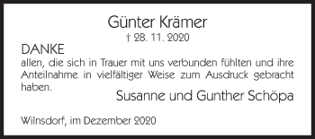 Traueranzeige von Günter Krämer von Siegener Zeitung