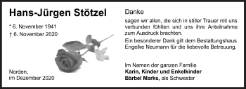 Traueranzeige von Hans-Jürgen Stötzel von Siegener Zeitung