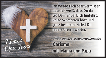 Traueranzeige von Joszi  von Siegener Zeitung