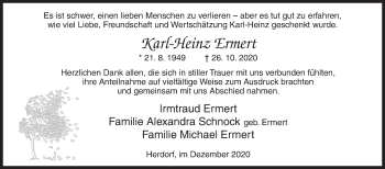 Traueranzeige von Karl-Heinz Ermert von Siegener Zeitung
