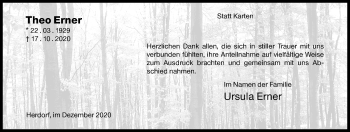 Traueranzeige von Theo Erner von Siegener Zeitung