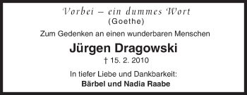 Traueranzeige von Jürgen Dragowski von Siegener Zeitung