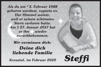 Traueranzeige von Stephanie (Steffi)  Klaes von Siegener Zeitung