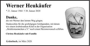 Traueranzeige von WernerHeukäufer Heukäufer von Siegener Zeitung
