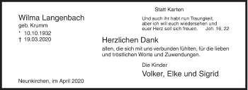 Traueranzeige von Herzlichen Dank von Siegener Zeitung