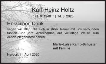 Traueranzeige von Karl-Heinz Holtz von Siegener Zeitung