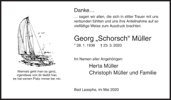 Traueranzeige von Georg Müller von Siegener Zeitung