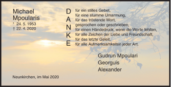 Traueranzeige von Michael Mpoularis von Siegener Zeitung