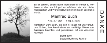 Traueranzeige von Manfred Buch von Siegener Zeitung