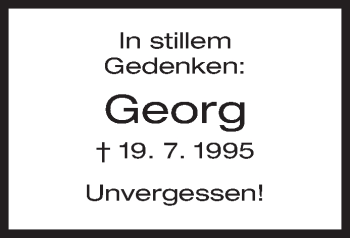 Traueranzeige von Georg  von Siegener Zeitung
