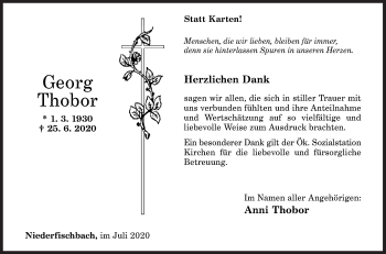 Traueranzeige von Georg Thobor von Siegener Zeitung