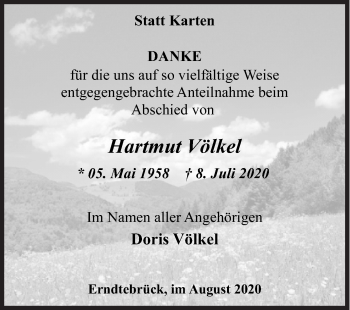 Traueranzeige von Hartmut Völkel von Siegener Zeitung