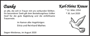 Traueranzeige von Karl-Heinz Krause von Siegener Zeitung