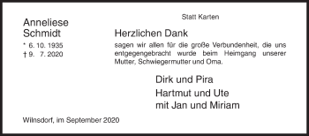 Traueranzeige von Anneliese Schmidt von Siegener Zeitung