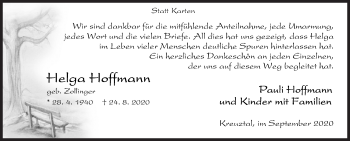 Traueranzeige von Helga Hoffmann von Siegener Zeitung