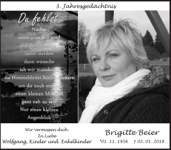 Traueranzeige von Brigitte Beier von Siegener Zeitung