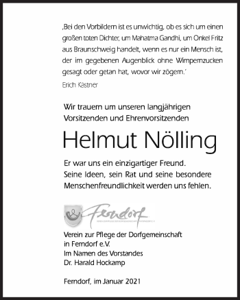 Traueranzeige von Helmut Nölling von Siegener Zeitung