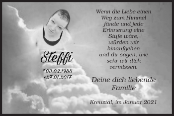 Traueranzeige von Stephanie (Steffi)  Klaes von Siegener Zeitung