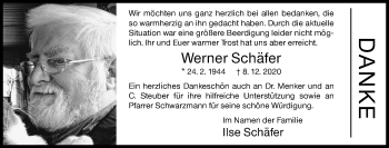 Traueranzeige von Werner Schäfer von Siegener Zeitung
