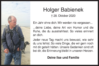 Traueranzeige von Holger Babienek von Siegener Zeitung