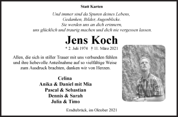 Traueranzeige von Jens Koch von Siegener Zeitung