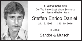 Traueranzeige von Steffen Enrico Daniel von Siegener Zeitung
