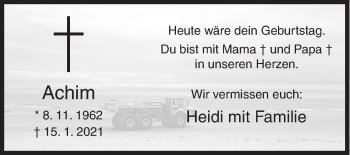 Traueranzeige von Achim Stumpe von Siegener Zeitung