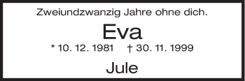 Traueranzeige von Eva  von Siegener Zeitung