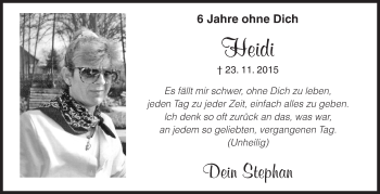Traueranzeige von Heidi Kircheiß von Siegener Zeitung