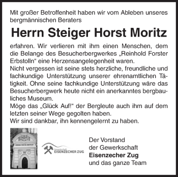 Traueranzeige von Horst Moritz Steiger von Siegener Zeitung