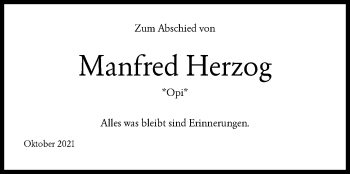 Traueranzeige von Manfred Herzog von Siegener Zeitung